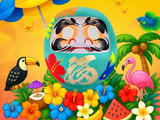 夏の彩りをまるごと閉じ込めた、涼やかなターコイズブルーのだるま「夏彩(なついろ)だるま」が登場しました。_だるまのふるさと大門屋