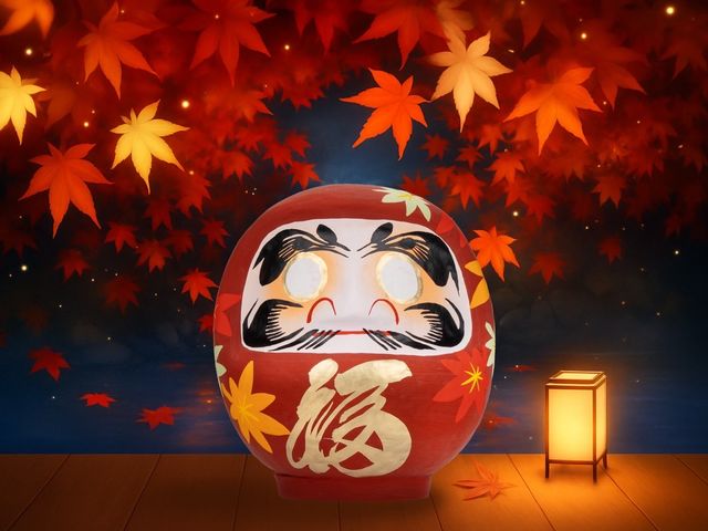 2025紅葉だるま 〜栗梅(Kuriume)〜が登場しました!絵付け体験でもお選びいただけます☆_だるまのふるさと大門屋
