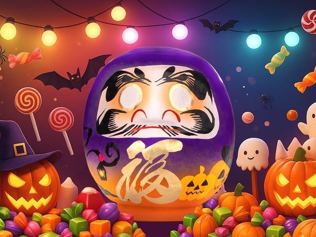 9月10月限定!ハロウィンだるまも登場!手形体験も可能です☆_だるまのふるさと大門屋