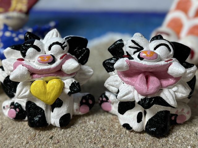 【沖縄体験】粘土から作成の体験は目の前でレクチャーいたします(^^)あなたもシーサー作り体験にチャレンジ!_Enjoy工房