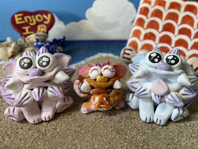【沖縄体験】丸目のシーサーも可愛い!_Enjoy工房