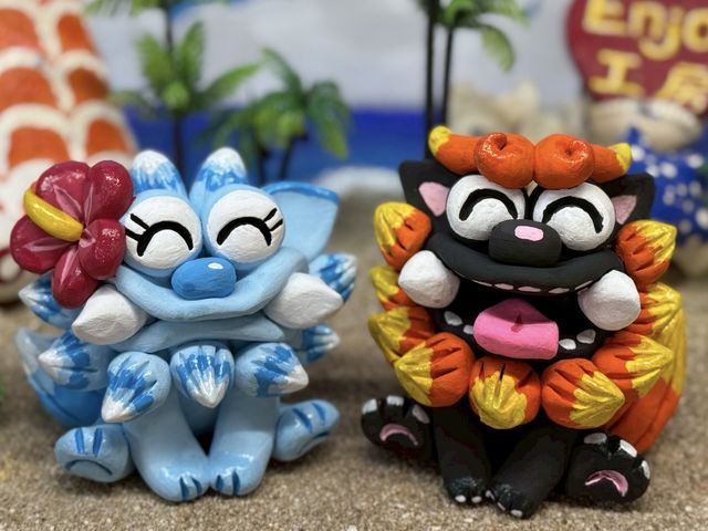 【沖縄体験】シーサー絵付体験はバリエーション豊富です☆_Enjoy工房