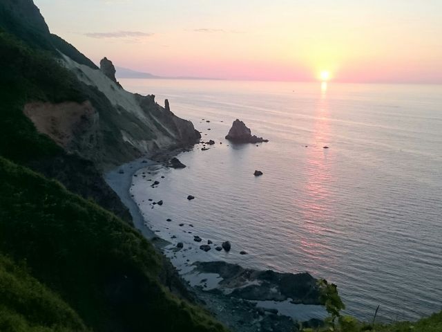 小樽祝津のパノラマ展望台では、夕日がとても綺麗ですよ。_北海道小樽観光個人はなタクシー