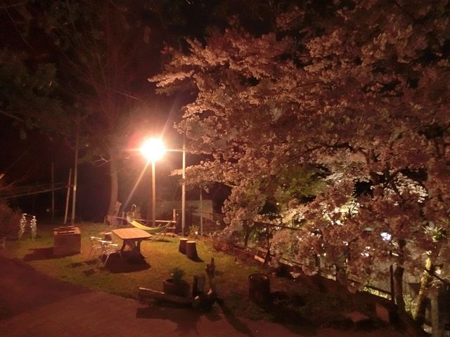 BBQ施設 夜_古民家の宿 金木