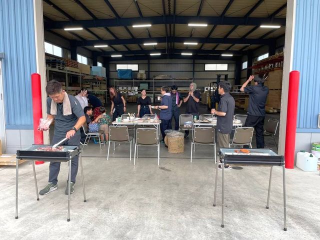 会社敷地内やBBQ場で法人様BBQ_満福 福島