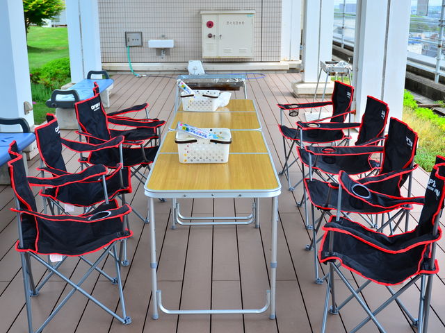 屋根付の御席もございます_出張BBQ満福富山