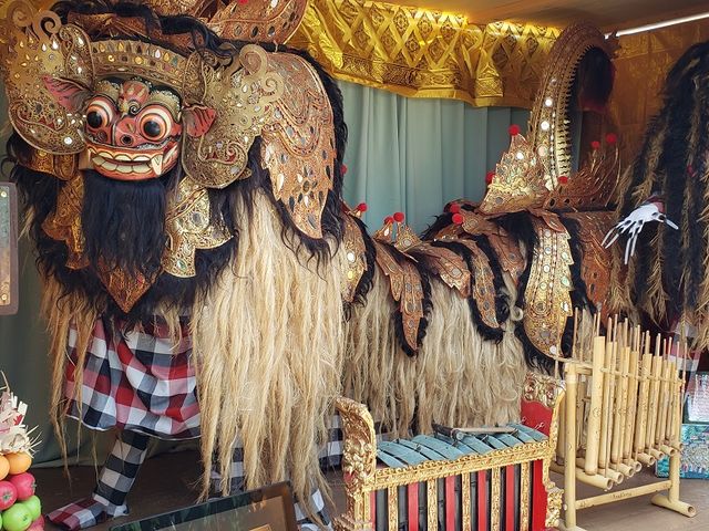チャロナランダンスで使われる、本物のバロン展示_トロピカルフルーツのジャングル探検植物園