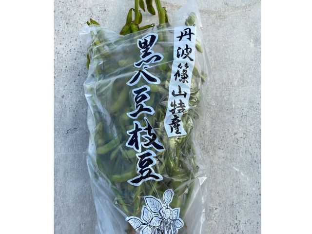 売れ筋商品4位定番の枝豆まめ枝付き商品です。1000円から1500円です。鮮度優先です_丹波ふるさと村