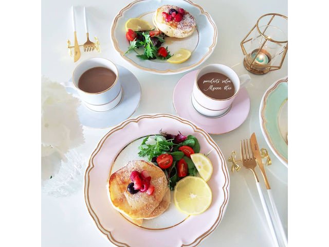 大人気の朝食プレート_Myuna blue