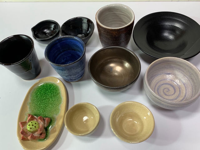 バリエーション豊かな器、作れます!_槐・陶芸・布小物