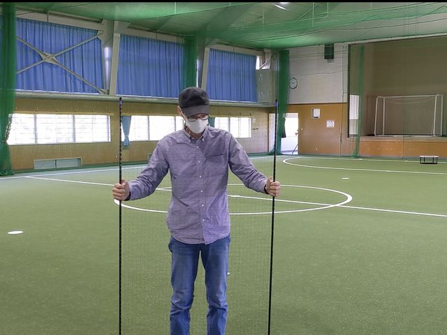 防護ネットを拡げた状態_スロアーディスク体験