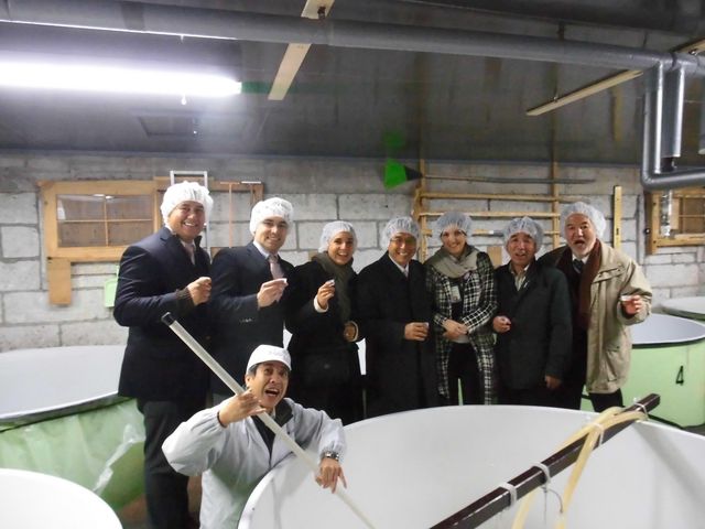 【酒蔵見学の様子】普段見られない場所も、場合によっては見学も可能です_中勇酒造店