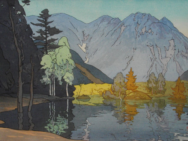 吉田博:穂高山_安曇野山岳美術館