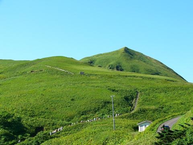 桃の形の「桃岩」(パノラマコース)_礼文はなガイドクラブ