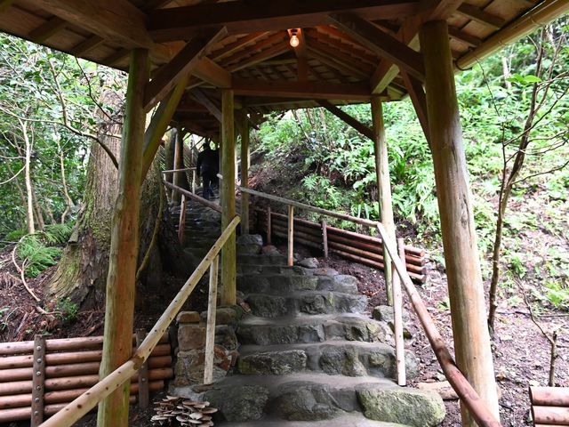 「湯畑」へは65段の石階段がございます。_山中温泉 湯畑の宿 花つばき
