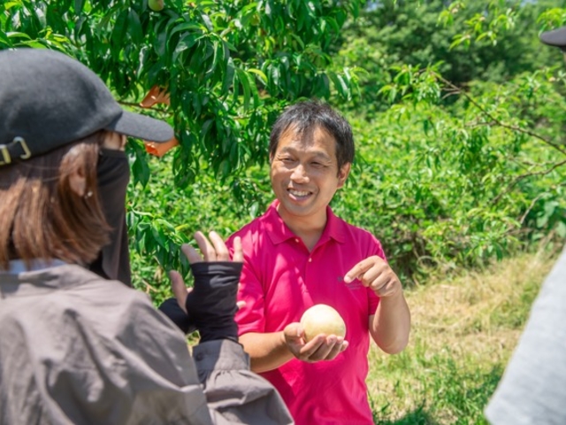 桃についていろんなお話をさせていただきます。_中津果樹園