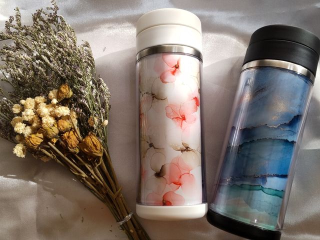 ミニステンレスボトル作り_アルコールインクアート体験レッスン akaneiro