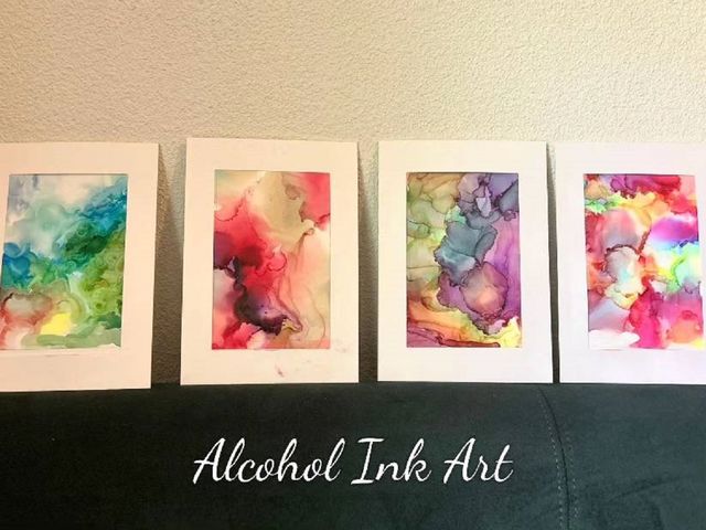 アルコールインクアート体験レッスン akaneiroの写真1