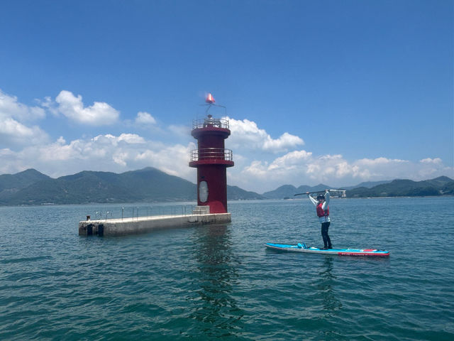 岩城島の赤灯台を目指して!_UMITO-Island SUP Kamijima-