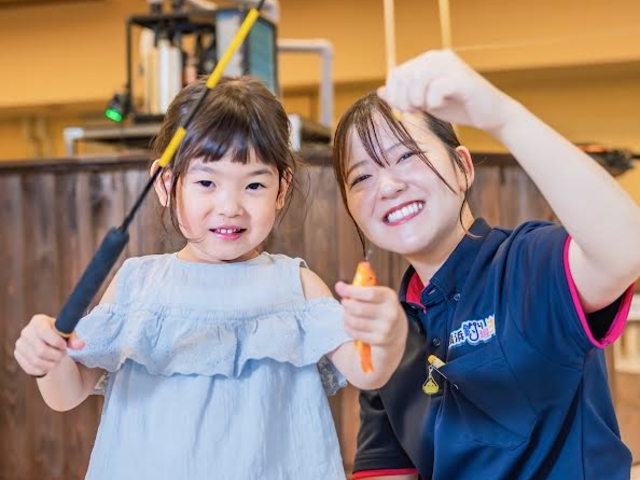 小さなお子様でも楽しめます。_釣り堀王国ホテル三日月店
