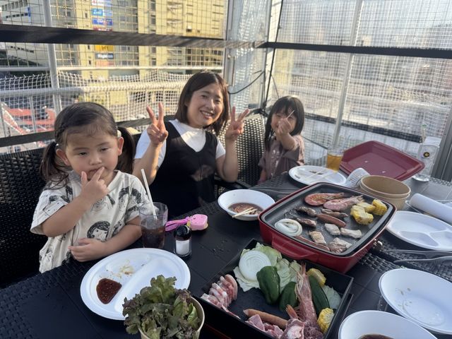 お子様連れでも安心、安全に楽しめます♪_別府タワースペースデッキ ~BBQ&Sauna~