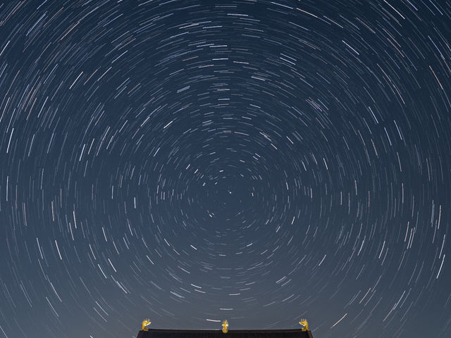 第一次大極殿の前から北極星を見つけます。_ホシフルサト