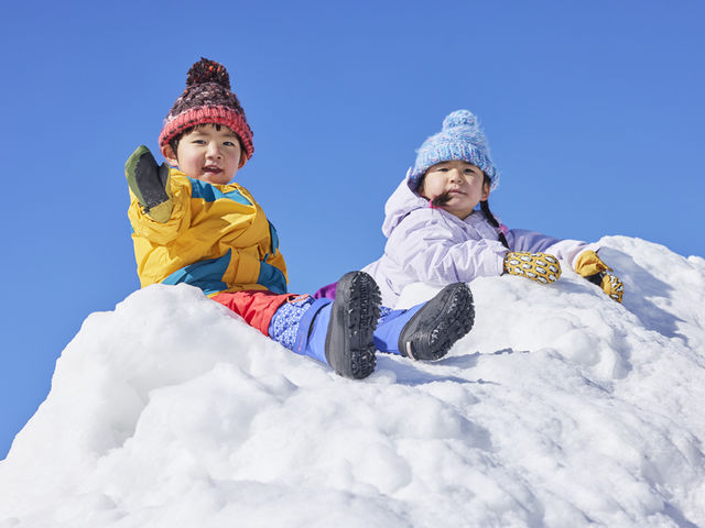 スキーやスノーボードをしなくても、雪の中で思いっきり遊べます!_ふじてんリゾート