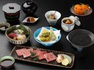 熊野牛石焼きが付いたうつぼ会席