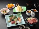 夏限定のあわびと熊野牛の特別会席
