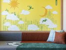 OMOハウス(6名定員):客室のウォールアートが、明るさと彩りを添えています。