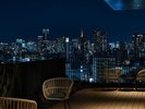 OMOドッグガーデン(屋内ドッグラウンジ):高層ならではの眺望と夜景に包まれます。