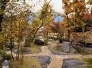 紅葉が綺麗な庭園。