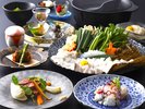 夏期はしり鱧の二色鍋
