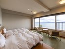 錦江湾を一望できる和洋室ツイン