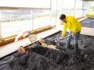 砂の重さにちょっとびっくり