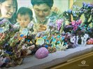 2階アクアリウム沖縄のお魚たちがお出迎えします。