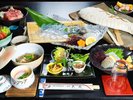 名物鯛の塩釜焼きと活きイカと佐賀牛
