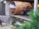 外側から見た露天サウナ
