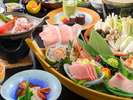 豊洲港直送の魚介舟盛りに季節の会席料理の数々をご堪能下さい