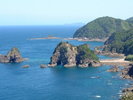 妙見浦|天草西海岸を代表する岩礁で、十三仏公園側から見ると象の形をしてユニーク