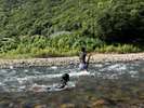 【日高川】当館目の前の清流で、夏は川遊びが楽しめます♪