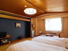 東館【旧館】和風ツイン改修前のお部屋となります。部屋のグレードを求めるお客様は新館をお勧め致します