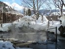 【露天風呂 瑠璃の湯】冬、雪見の露天風呂