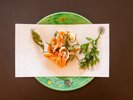 【季節の夕食一例】てんぷら。山菜など梅ヶ島の旬の味をてんぷらにてご提供いたします