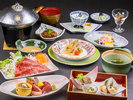 2024年11月・12月【お献立の一例】旬の食材を活かした和洋折衷創作会席膳をご用意致しました。