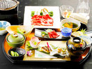 【松屋御膳】熊本の食材を使用したご夕食膳。くまもとの味をご堪能くださいませ。