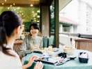 ■気候が良い時にはレストラン外のテラスでご朝食を!