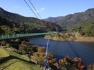 【もみじ谷大吊橋】美しい渓谷に囲まれた塩原温泉には、多くの美しい吊橋が点在しています。