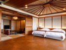 【特別室】和洋室◆海側・露天風呂付き◆2ベッド+布団◆禁煙