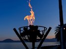 【宿の寛ぎ】夜の静寂に美しく揺らめく、温かい灯り